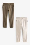 Next Chinohose Slim Fit Chinohose (2-tlg) Khaki/Beige Next Chinohose Slim Fit Chinohose (2-tlg) Khaki/Beige