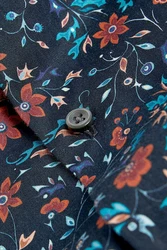 Next Kurzarmhemd Regular Fit mit Print Hellblau/Blau