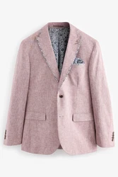 Next Leinensakko Leinen-Blazer Slim Fit Lila/Rosa/Fliederfarben