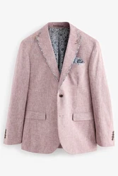 Next Leinensakko Leinen-Blazer Slim Fit Lila/Rosa/Fliederfarben