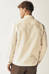 Next Langarmhemd mit Waffelstruktur Gelb/Khaki/Beige/Weiß/Orange