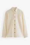 Next Langarmhemd mit Waffelstruktur Gelb/Khaki/Beige/Weiß/Orange