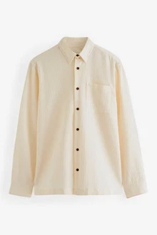 Next Langarmhemd mit Waffelstruktur Gelb/Khaki/Beige/Weiß/Orange Next Langarmhemd mit Waffelstruktur Gelb/Khaki/Beige/Weiß/Orange