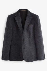 Next Sakko Nova Fides Slim Fit aus italienischem Stoff Hellblau/Dunkelgrau/Dunkelblau/Grau/Blau
