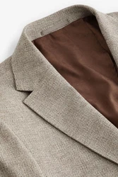 Next Sakko Nova Fides Slim Fit aus italienischem Stoff Khaki/Beige/Braun