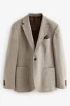 Next Sakko Nova Fides Slim Fit aus italienischem Stoff Khaki/Beige/Braun