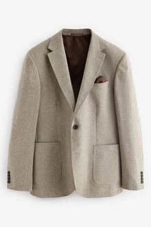Next Sakko Nova Fides Slim Fit aus italienischem Stoff Khaki/Beige/Braun Next Sakko Nova Fides Slim Fit aus italienischem Stoff Khaki/Beige/Braun