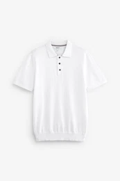 Polokragenpullover Gestricktes Polo-Shirt (1-tlg)