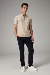 Next Gestricktes Polo-Shirt Khaki/Beige/Braun