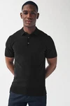 Next Polokragenpullover Slim Fit Poloshirt Schwarz