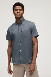 Next Button-down-Oxfordhemd Grau/Blau/Dunkelblau/Dunkelgrau