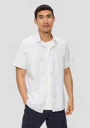 Kurzarmhemd Kurzarmhemd im Slim Fit mit All-over-Print