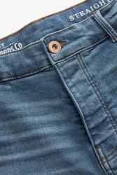 Next Jeansshorts Straight Fit Blau/Hellblau/Grau