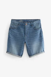 Jeansshorts Denim-Shorts mit Stretchanteil-Straight-Fit (1-tlg)