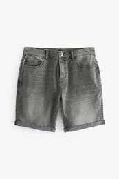 Jeansshorts Denim-Shorts mit Stretchanteil-Straight-Fit (1-tlg)