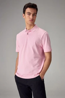Next Bandeau-Bikini-Top Piqu-Poloshirt Lila/Rosa