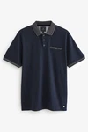 Next Polohemd mit elegantem Kragen Dunkelblau/Blau