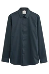Next Langarmhemd Pflegeleichtes Slim Fit Hemd mit Struktur Dunkelblau/Hellblau/Grau/Blau