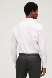 Next Langarmhemd Pflegeleichtes Slim Fit Hemd mit Struktur Weiß/Rosa/Creme