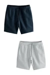 Next Sweatshorts Jersey-Shorts (2-tlg) Grau/Dunkelblau