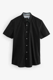 Kurzarmhemd Slim Fit Oxford-Kurzarmhemd mit Stretch (1-tlg)