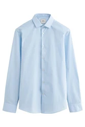 Next Langarmhemd Hellblau/Blau