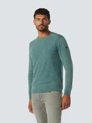 NO EXCESS Strickpullover Rundhals Grün/Türkis