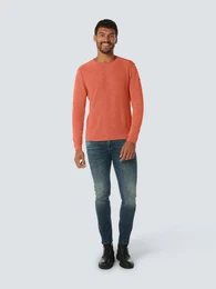 Strickpullover Pullover Crewneck Garment Dyed + Stone Washed