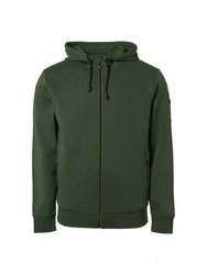 NO EXCESS Langarmshirt Hooded Full Zipper Dunkelgrün/Grün