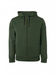 NO EXCESS Langarmshirt Hooded Full Zipper Dunkelgrün/Grün