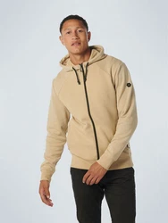 NO EXCESS Langarmshirt Hooded Full Zipper Beige/Khaki
