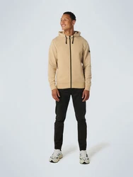 NO EXCESS Langarmshirt Hooded Full Zipper Beige/Khaki