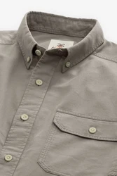 Next Langarmhemd Khaki/Dunkelgrün/Grau