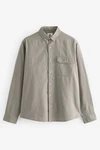 Next Langarmhemd Khaki/Dunkelgrün/Grau