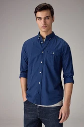 Next Langarmhemd Dunkelblau/Blau/Hellblau