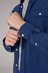 Next Langarmhemd Dunkelblau/Blau/Hellblau