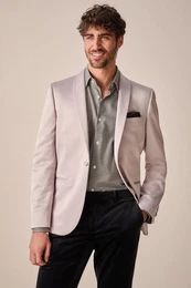 Smokingsakko Smokingjacke aus Satin (1-tlg)