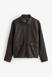 Next Blousonjacke (1-St) Dunkelgrau/Grau/Braun/Khaki