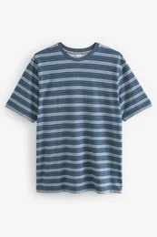 T-Shirt T-Shirt mit Strukturstreifen (1-tlg)