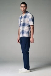 Next Chinohose Straight Fit Dunkelblau/Blau