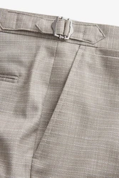 Next Stoffhose Seitlich verstellbare Anzughose mit Struktur (1-tlg) Beige/Braun/Khaki/Grau