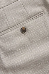 Next Stoffhose Seitlich verstellbare Anzughose mit Struktur (1-tlg) Beige/Braun/Khaki/Grau