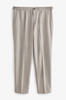 Next Stoffhose Seitlich verstellbare Anzughose mit Struktur (1-tlg)