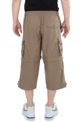 Ben Creek Cargobermudas QM7 3/4 Zip-Off Capri Bermuda Khaki/Braun/Beige