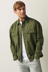 Next Outdoorhemd Hemdjacke mit zwei Taschen Dunkelgrün/Grün
