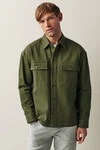 Next Outdoorhemd Hemdjacke mit zwei Taschen Dunkelgrün/Grün