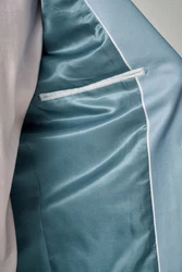 Next Sakko Slim-Fit Jacquard Sakko Hellblau/Blau