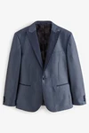 Next Sakko Slim-Fit Jacquard Sakko Hellblau/Dunkelblau/Blau/Grau