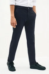 Next Chinohose Relaxed Fit Stretch-Chinohose Dunkelblau/Blau