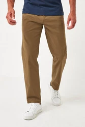 Next Chinohose Relaxed Fit Stretch-Chinohose Khaki/Braun